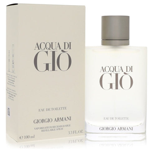 Acqua-Di-Gio-by-Giorgio-Armani-For-Men Eau De Toilette Spray Refillable 3.4 oz (100 ml)