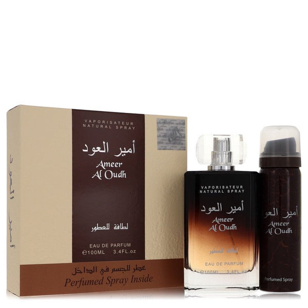 Ameer-Al-Oudh-by-Lattafa-For-Men Gift Set 3.4 oz Eau De Parfum Spray + 1.7 oz Perfumed Spray