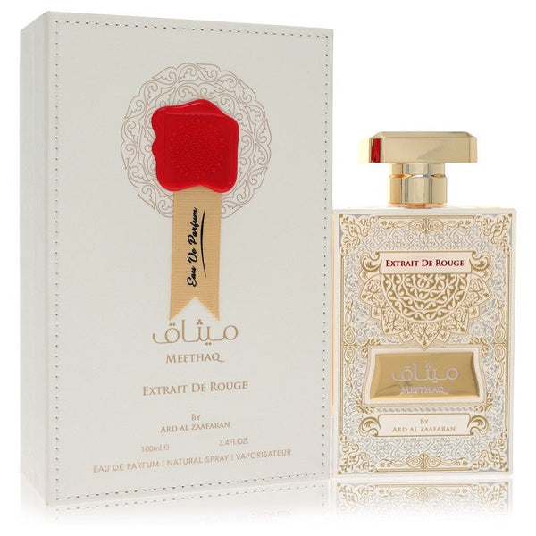 Ard-Al-Zaafaran-Meethaq-Extrait-De-Rouge-by-Al-Zaafaran-For-Men Eau De Parfum Spray (Unisex) 3.4 oz (100 ml)
