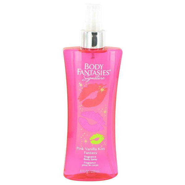 Body Fantasies Signature Pink Vanilla Kiss Fantasy by Parfums De Coeur For Women - Body Spray 8 oz
