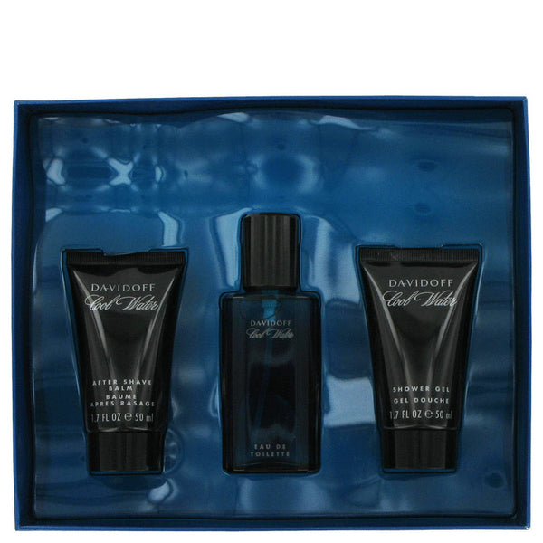 Cool-Water-by-Davidoff-For-Men Gift Set 1.4 oz Eau De Toilette Spray +1.7 oz After Shave Balm+ 1.7 oz Shower Gel