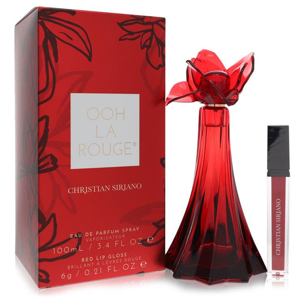 Christian-Siriano-Ooh-La-Rouge-by-Christian-Siriano-For-Women Eau De Parfum Spray + 0.21 oz Red Lip Gloss 3.4 oz (100 ml)