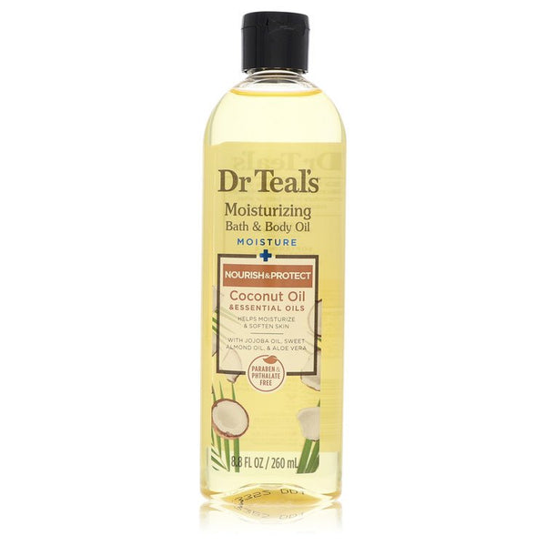 Dr-Teal's-Moisturizing-Bath-&-Body-Oil-by-Dr-Teal's-For-Women Nourishing Coconut Oil with Essensial Oils, Jojoba Oil, Sweet Almond Oil and Cocoa Butter 8.8 oz (260 ml)