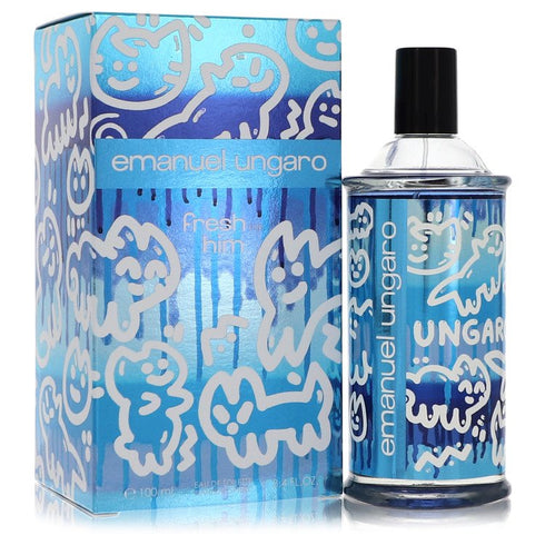 Emanuel-Ungaro-Fresh-For-Him-by-Ungaro-For-Men Eau De Toilette Spray 3.4 oz (100 ml)