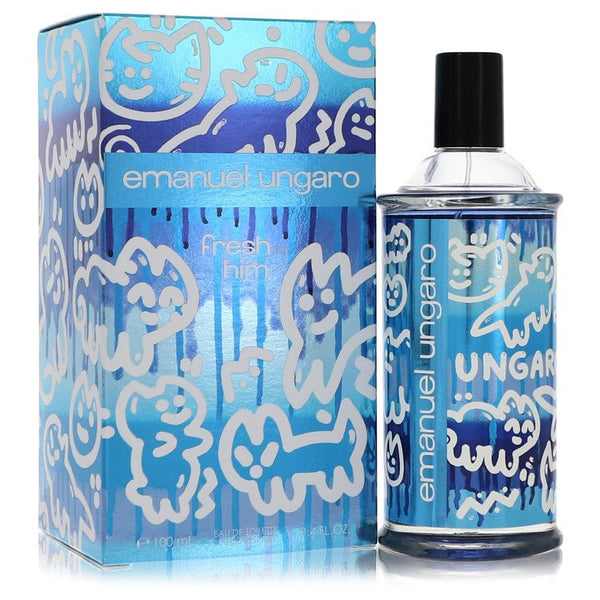 Emanuel-Ungaro-Fresh-For-Him-by-Ungaro-For-Men Eau De Toilette Spray 3.4 oz (100 ml)