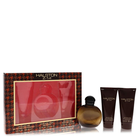Halston-Z-14-by-Halston-For-Men Gift Set 4.2 oz Cologne Spray + 3.4 oz After Shave Balm + 3.4 oz Hair & Body Wash