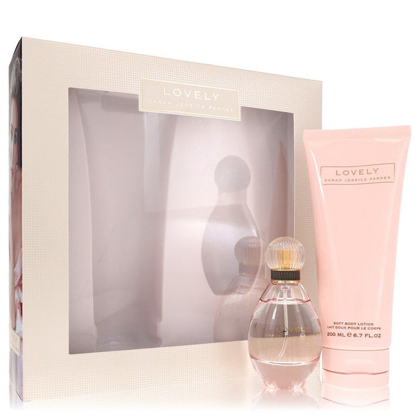 Lovely-by-Sarah-Jessica-Parker-For-Women Gift Set 1.7 oz Eau De Parfum Spray + 6.7 oz Body Lotion