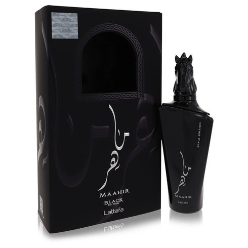 Maahir-Black-Edition-by-Lattafa-For-Women Eau De Parfum Spray (Unisex) 3.4 oz (100 ml)