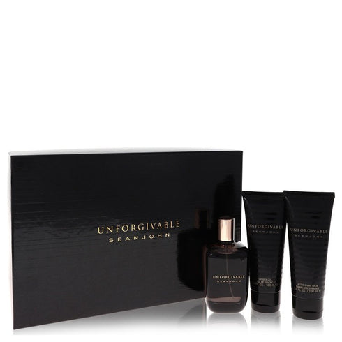 Unforgivable-by-Sean-John-For-Men Gift Set 4.2 oz Eau De Toilette Spray + 3.4 oz Shower Gel + 3.4 oz After Shave Balm