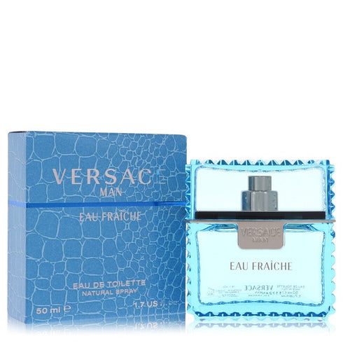 Versace-Man-by-Versace-For-Men Eau Fraiche Eau De Toilette Spray (Blue) 1.7 oz (50 ml)