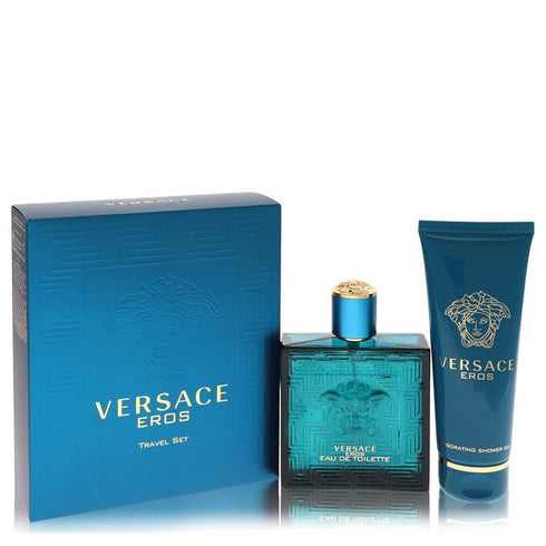 Versace-Eros-by-Versace-For-Men Gift Set 3.4 oz Eau De Toilette Spray + 3.4 oz Shower Gel