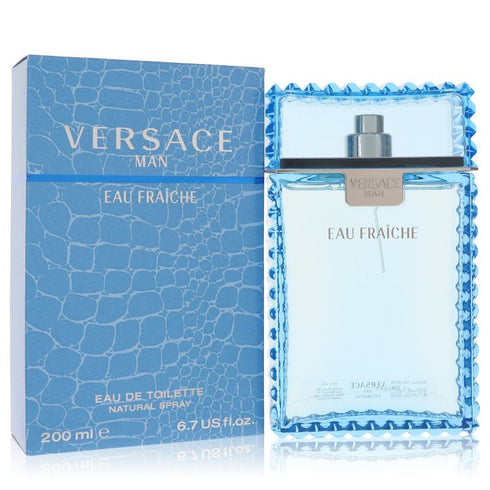 Versace-Man-by-Versace-For-Men Eau Fraiche Eau De Toilette Spray (Blue) 6.7 oz (200 ml)