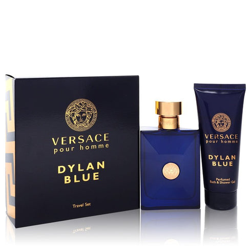 Versace Pour Homme Dylan Blue by Versace For Men - Gift Set -- 100 ml (3.4 oz) Eau de Toilette Spray + 100 ml (3.4 oz) Shower Gel