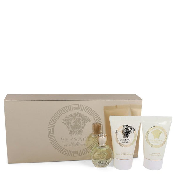 Versace-Eros-by-Versace-For-Women Gift Set .17 oz Mini EDP + .8 oz Shower Gel + .8 oz Body Lotion
