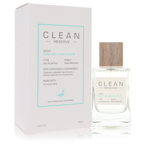 Clean-Reserve-Warm-Cotton-by-Clean-For-Women Eau De Parfum Spray 3.4 oz (100 ml)