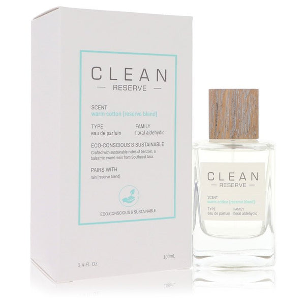 Clean-Reserve-Warm-Cotton-by-Clean-For-Women Eau De Parfum Spray 3.4 oz (100 ml)