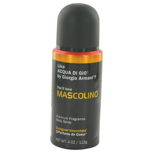 Designer Imposters Mascolino by Parfums De Coeur For Men - Body Spray 4 oz