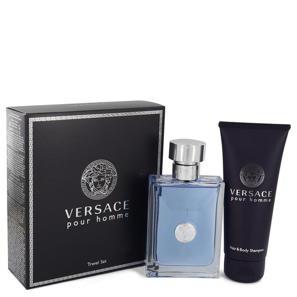 Versace-Pour-Homme-by-Versace-For-Men Gift Set 3.4 oz Eau De Toilette Spray + 3.4 oz Shower Gel